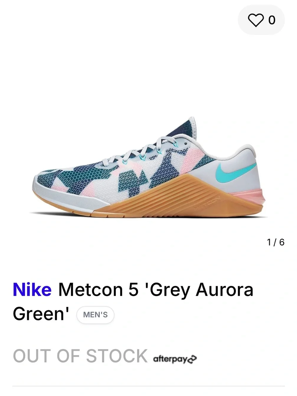 2020 Nike Metcon 5 'Football Grey Aurora Green